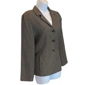 Danny and Nicole Woman Tweed? Lined Black Blazer Business Work Medium M 8